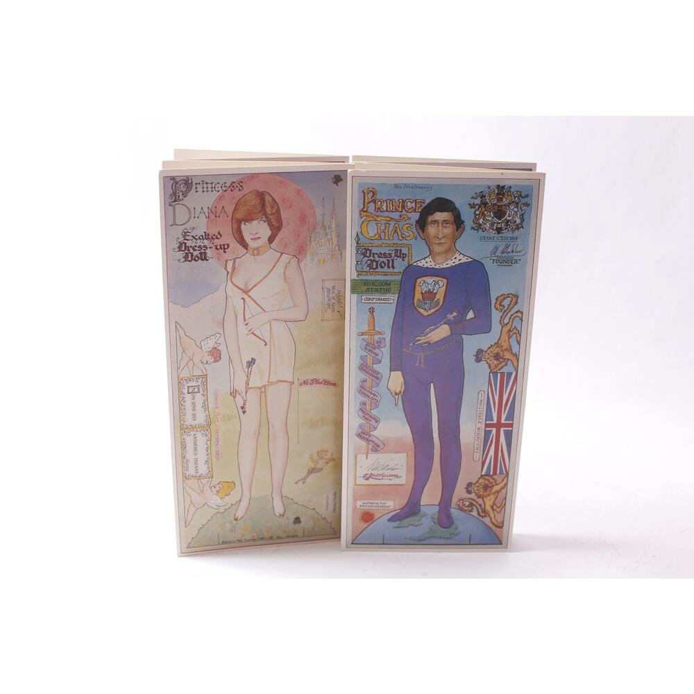 Uncut Princess Diana and Prince Charles Paper Doll Lot United Kingdom Souvenir